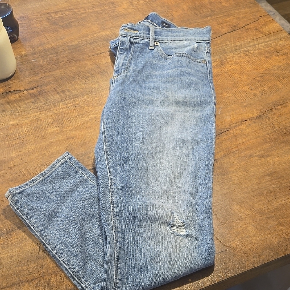 Lucky Brand Blue Skinny Jeans with Vintage Wear